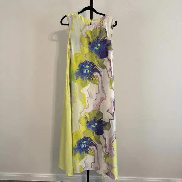 MISA Los Angele Satin Sleeveless Floral Print  Sylvie Dress (Sz: M / RTL: $410) - Picture 2 of 12